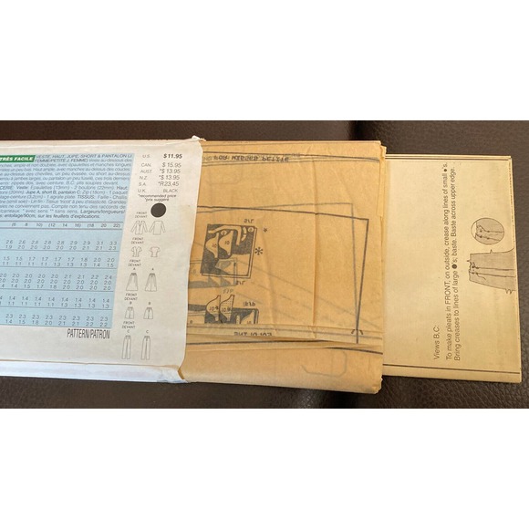 UNCUT Butterick Sewing Pattern #4504, Size 18-20-22, Misses' Skirt, Pants,Etc - Picture 5 of 5